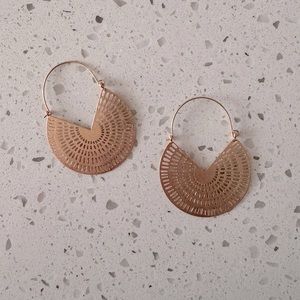 Light Weight Gold Boho Style Dangle Earrings